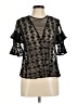 ALLSAINTS 100% Nylon Black Short Sleeve Blouse Size 6 - photo 1