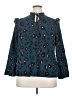 Unbranded 100% Polyester Animal Print Teal 3/4 Sleeve Blouse Size 3X (estimated) - photo 2