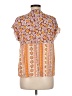 Cato 100% Rayon Orange Short Sleeve Blouse Size M - photo 2