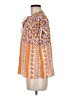 Cato 100% Rayon Orange Short Sleeve Blouse Size M - photo 5