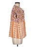 Cato 100% Rayon Orange Short Sleeve Blouse Size M - photo 4
