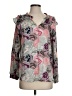 Fever 100% Polyester Paisley Gray Long Sleeve Blouse Size S - photo 1