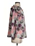 Fever 100% Polyester Paisley Gray Long Sleeve Blouse Size S - photo 4