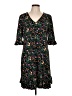 CeCe Floral Black Casual Dress Size L - photo 1