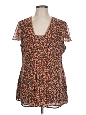 Nine West Short Sleeve Silk Top (view 1)