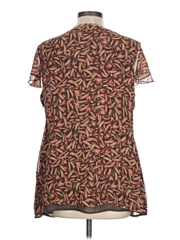Nine West Short Sleeve Silk Top (view 2)