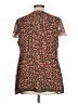 Nine West 100% Silk Brown Short Sleeve Silk Top Size L (estimated) - photo 2
