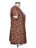 Nine West 100% Silk Brown Short Sleeve Silk Top Size L (estimated) - photo 4