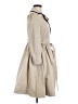 Elevenses 100% Polyester Ivory Trenchcoat Size 8 - photo 4