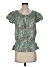 IZOD 100% Cotton Teal Short Sleeve Blouse Size S - photo 1