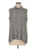 Milano 100% Polyester Houndstooth Gray Sleeveless Blouse Size L - photo 1