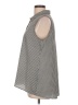 Milano 100% Polyester Houndstooth Gray Sleeveless Blouse Size L - photo 5