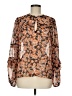Sanctuary 100% Polyester Floral Orange Long Sleeve Blouse Size M - photo 1