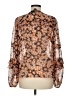Sanctuary 100% Polyester Floral Orange Long Sleeve Blouse Size M - photo 2