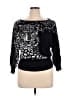 St. John Animal Print Black Pullover Sweater Size XL - photo 1