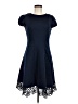 Donna Ricco Solid Blue Casual Dress Size 6 - photo 1