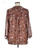 Gibson Latimer 100% Polyester Paisley Brown 3/4 Sleeve Blouse Size XL - photo 2