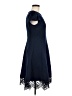Donna Ricco Solid Blue Casual Dress Size 6 - photo 4