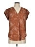 Fun2Fun Brown Short Sleeve Blouse Size M - photo 1