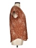 Fun2Fun Brown Short Sleeve Blouse Size M - photo 4
