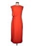 Ann Taylor 100% Polyester Solid Orange Casual Dress Size 10 Petite - photo 1