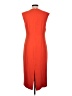 Ann Taylor 100% Polyester Solid Orange Casual Dress Size 10 Petite - photo 2
