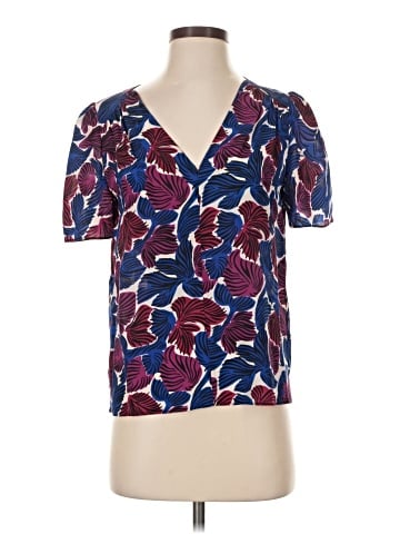 Tara Jarmon Short Sleeve Silk Top (view 1)