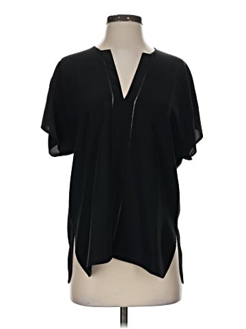 Vince. Short Sleeve Silk Top (view 1)