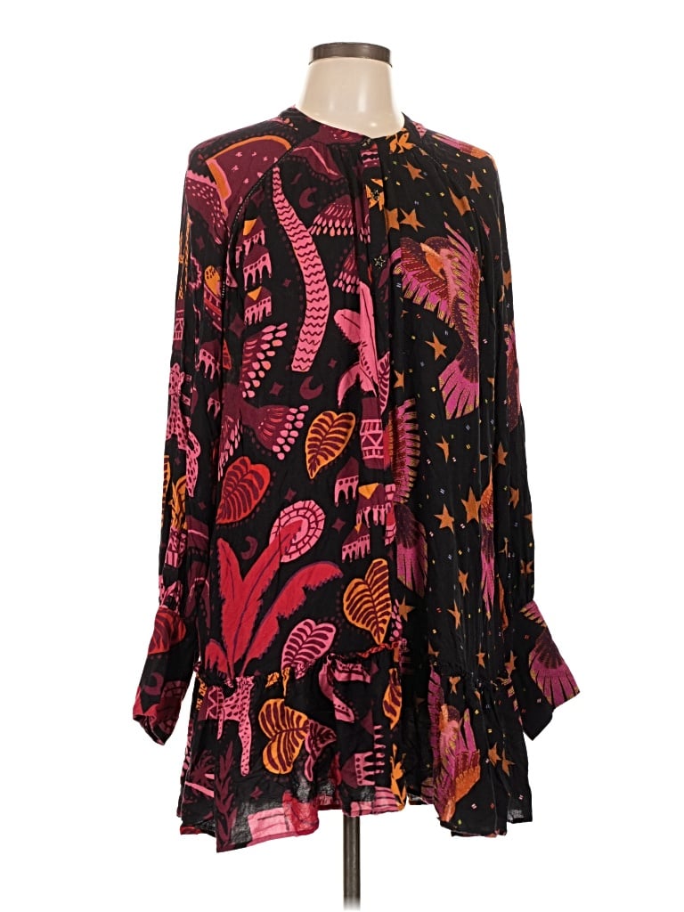 Pre-owned Farm Rio Casual Dress In Burgundy