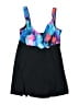 Longitude Print Black One Piece Swimsuit Size 12 - photo 1
