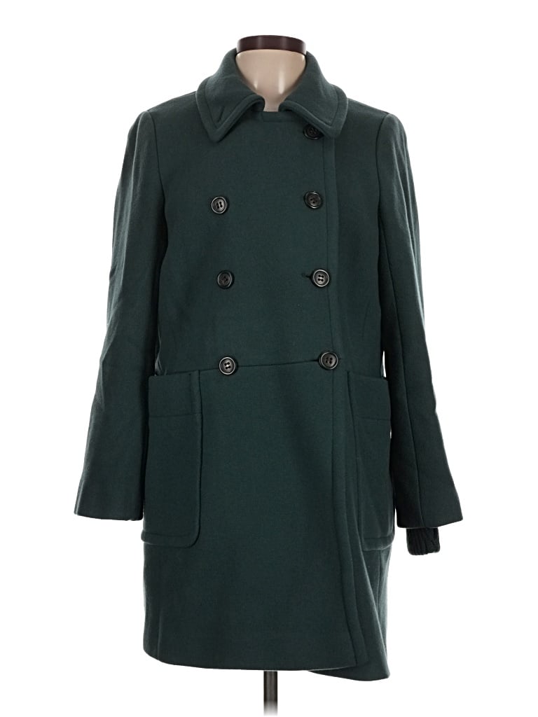 Pre-owned Jcrew Coat In Green