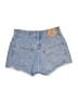 Levi's 100% Cotton Blue Denim Shorts Size 24 waist - photo 2