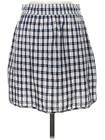 Madewell Curved-Hem Mini Skirt in Plaid (view 2)