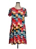 Tacera Color Block Orange Casual Dress Size XL - photo 1
