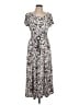 Perceptions Paisley Gray Casual Dress Size L - photo 1