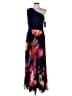 Xscape 100% Polyester Floral Blue Black Cocktail Dress Size 12 - photo 1