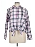 Kensie Plaid Pink Long Sleeve Blouse Size L - photo 1