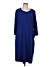 Magellan's Solid Blue Casual Dress Size L - photo 1