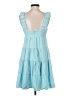 Amanda Uprichard 100% Polyester Solid Blue Casual Dress Size S - photo 2