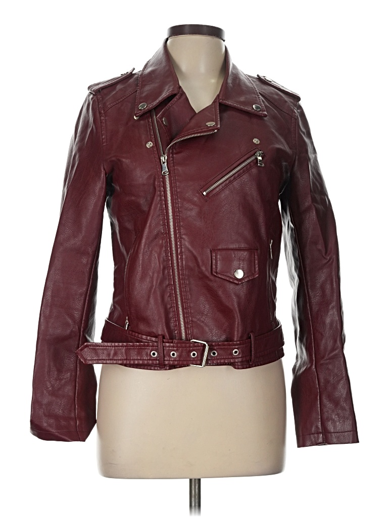 Pre-owned Assorted Brands Jacket In Burgundy