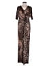 Pamela McCoy Animal Print Brown Jumpsuit Size L - photo 1