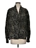Ann May Animal Print Black Long Sleeve Blouse Size S - photo 1