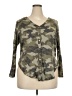Bobeau Camo Green 3/4 Sleeve Blouse Size XXL (estimated) - photo 1