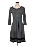 Max Studio Print Blue Casual Dress Size S - photo 1