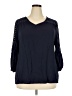 Como Vintage Blue 3/4 Sleeve Blouse Size 2X - photo 1