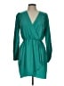 Honey Punch 100% Polyester Solid Teal Cocktail Dress Size L - photo 1