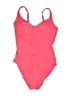 Yitty Solid Pink One Piece Swimsuit Size M - photo 1