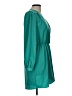 Honey Punch 100% Polyester Solid Teal Cocktail Dress Size L - photo 4