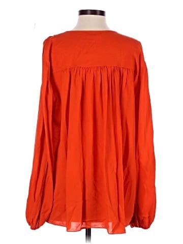Michael Kors Collection Long Sleeve Silk Top (view 2)