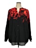 Calvin Klein 100% Polyester Print Black Long Sleeve Blouse Size 2X (estimated) - photo 1